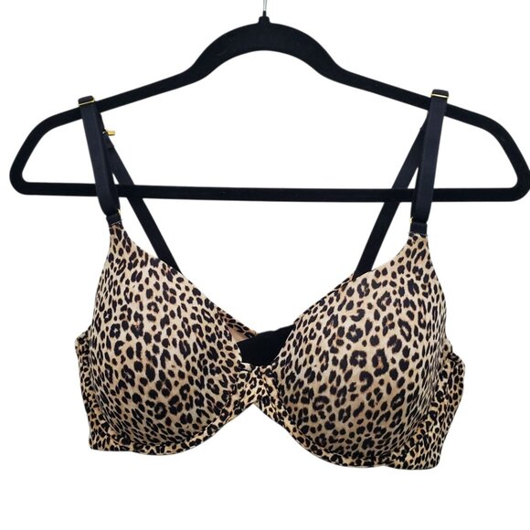 Joyspun Smoothing T-Shirt‎ Bra Beige Cheetah Print Full Coverage Underwire 38B - Picture 1 of 5